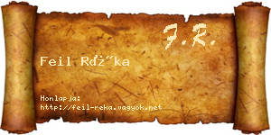 Feil Réka névjegykártya